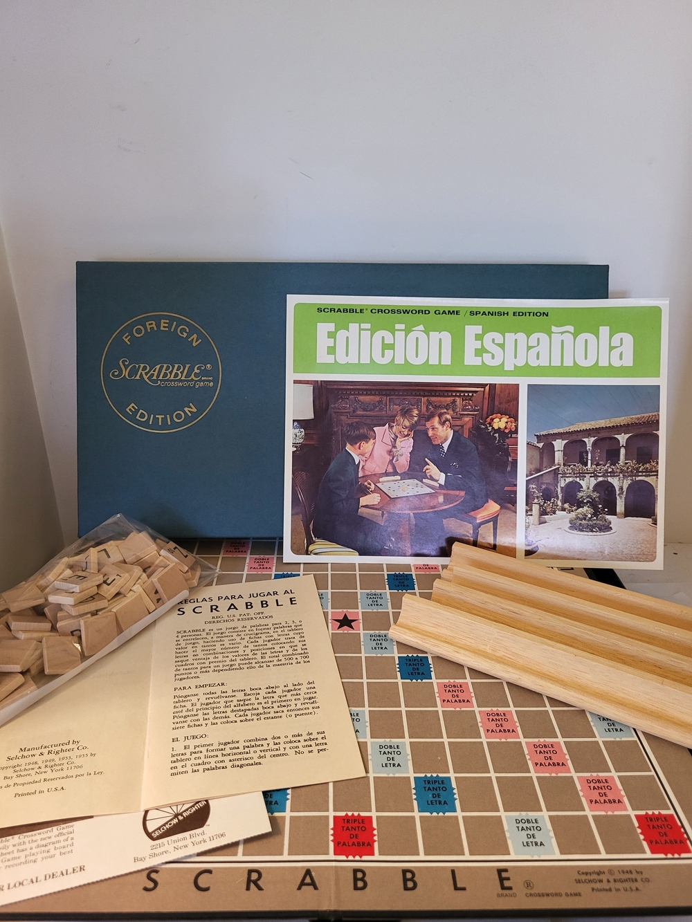 #72 Edición Española 1968 Scrabble Board Game –Complete